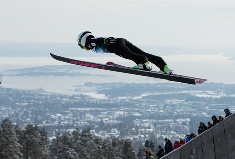 17.03.2013, Oslo, Norway (NOR): Sara Takanashi (JPN), Elan- FIS world cup ski jumping ladies, individual HS134, Oslo (NOR). www.nordicfocus.com. © Laiho/NordicFocus. Every downloaded picture is fee-liable.