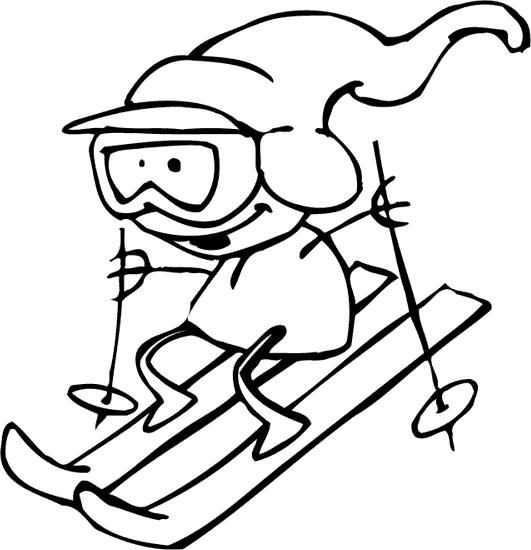 coloring-skier