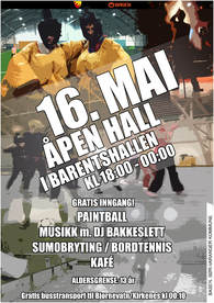 Åpen Hall 16 Mai