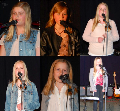 Her er seks dyktige solister samlet i et bilde. Kristiane, Ingrid S, Anne Berit, Sunniva, Ingrid K og Louise.