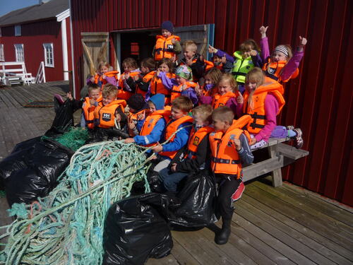 Klassetur til Skibbåtsvær_søppelfangst