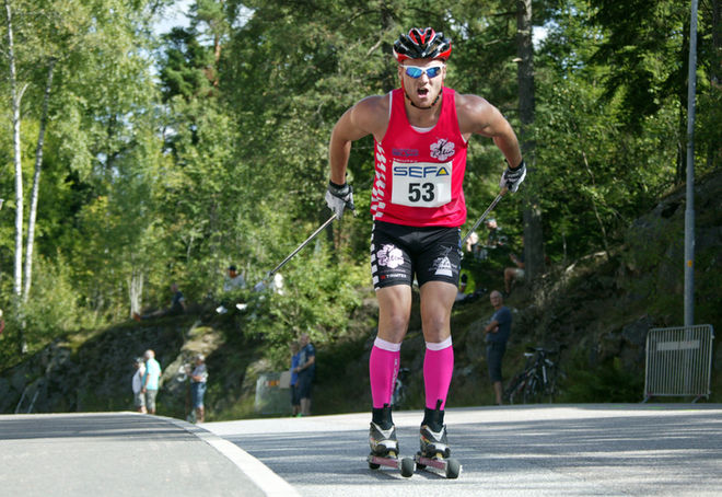 ROBIN BRYNTESSON tog SM-guldet på 40 km klassisk stil i Falköping. Foto: KJELL-ERIK KRISTIANSEN
