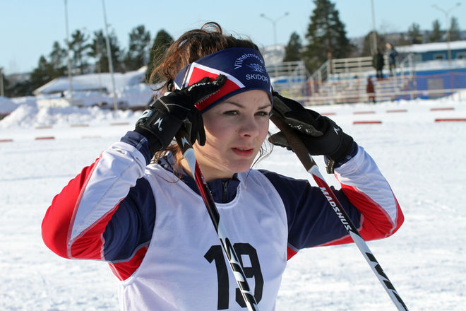 REBECCA ÖRHN från Vilhelmina imponerade vid vinterns JSM i Ö-vik. Nu får hon Hjärtat slår för skidors stipendium för 2013. Foto: THORD ERIC NILSSON