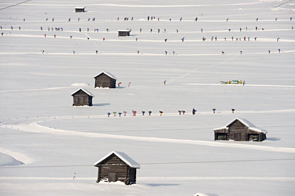 19.01.2013, Lienz, Austria (AUT): passing the serpentines- Dolomitensprint, Lienz (AUT). www.nordicfocus.com. © Felgenhauer/NordicFocus. Every downloaded picture is fee-liable.