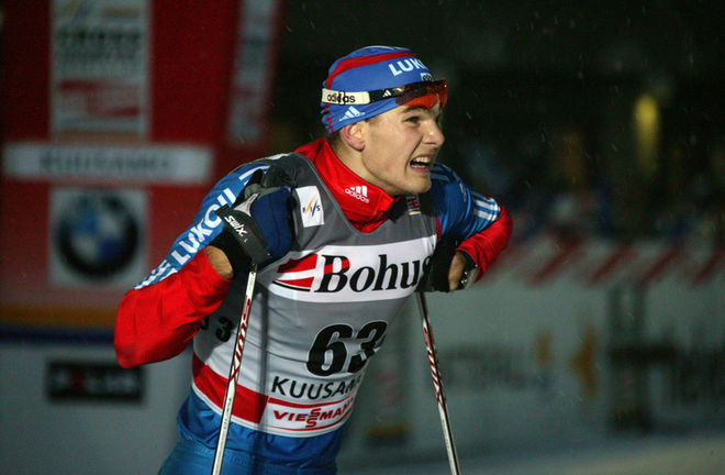 PETR SEDOV visar väldigt stark form i säsongsinledningen. Han vann i Saariselkä med 33 sekunder till Maxim Vylegzhanin. Foto: KJELL-ERIK KRISTIANSEN