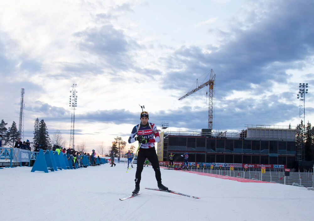 22.11.2013, Oestersund, Sweden (SWE): Martin Fourcade (FRA)- IBU world cup biathlon, training, Oestersund (SWE). www.nordicfocus.com. © Manzoni/NordicFocus. Every downloaded picture is fee-liable.