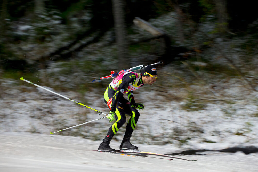 30.11.2013, Oestersund, Sweden (SWE): Martin Fourcade (FRA)- IBU world cup biathlon, sprint men, Oestersund (SWE). www.nordicfocus.com. © Manzoni/NordicFocus. Every downloaded picture is fee-liable.