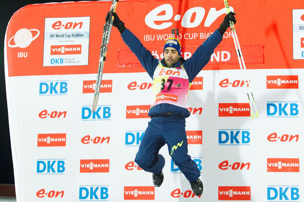 30.11.2013, Oestersund, Sweden (SWE): Martin Fourcade (FRA)- IBU world cup biathlon, sprint men, Oestersund (SWE). www.nordicfocus.com. © Manzoni/NordicFocus. Every downloaded picture is fee-liable. NordicFocus