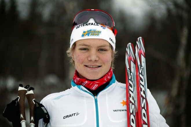 GABRIEL THORN från Bengtsfors är en av junioråkarna i svenska laget vid världscupen på rullskidor i Sollefteå. Foto: KJELL-ERIK KRISTIANSEN