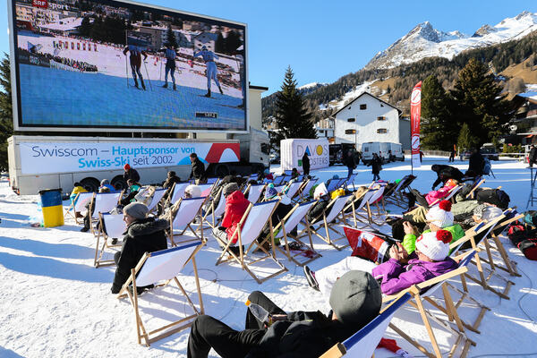 15.12.2013, Davos, Switzerland (SUI): spectators at the stadium- FIS world cup cross-country, individual sprint, Davos (SUI). www.nordicfocus.com. © Laiho/NordicFocus. Every downloaded picture is fee-liable. NordicFocus