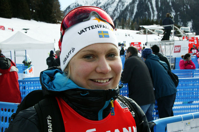 HANNA ERIKSONs skratt var borta efter prologen i OS-sprinten där hon föll i dom lösa spåren. Foto: KJELL-ERIK KRISTIANSEN