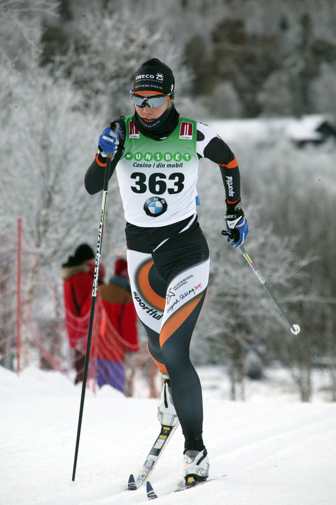 MOA LARSSON från Borlänge åkte mycket bra på 15 km klassisk stil med gemensam start i Universiaden i Italien och slutade 6:a. Foto: MARCELA HAVLOVA
