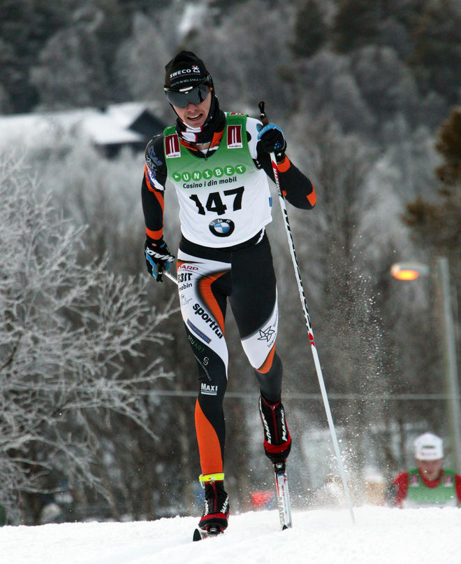 SIMON ANDERSSON, Falun-Borlänge SK imponerade under AXA Ski Marathon som hade flyttats från Falun till Orsa-Grönklitt. Foto: MARCELA HAVLOVA