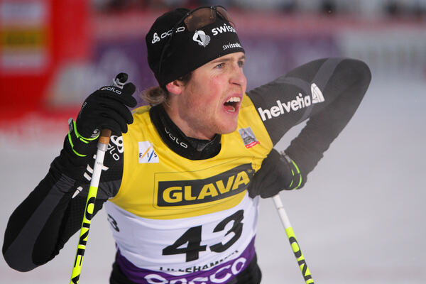 08.12.2013, Lillehammer, Norway (NOR): Tim Hug (SUI), Fischer, Alpina, Rottefella, Odlo- FIS world cup nordic combined, individual gundersen HS138/10km, Lillehammer (NOR). www.nordicfocus.com. © Laiho/NordicFocus. Every downloaded picture is fee-liable. NordicFocus