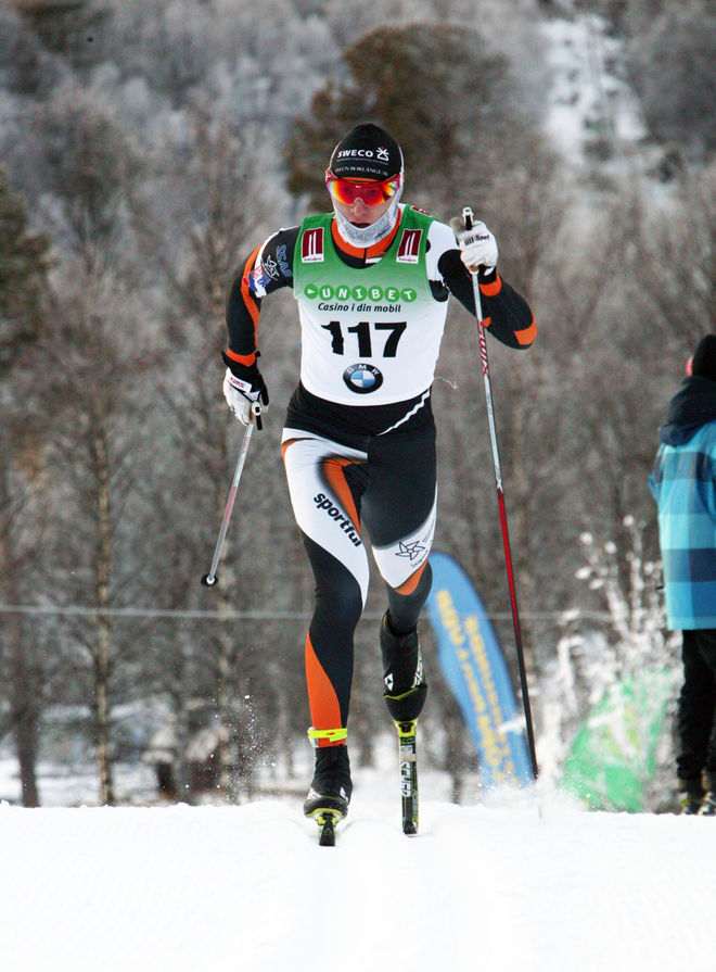 OSKAR SVENSSON, Falun-Borlänge SK säkrade JVM-biljetten med seger i testet i Idre idag. Foto: MARCELA HAVLOVA