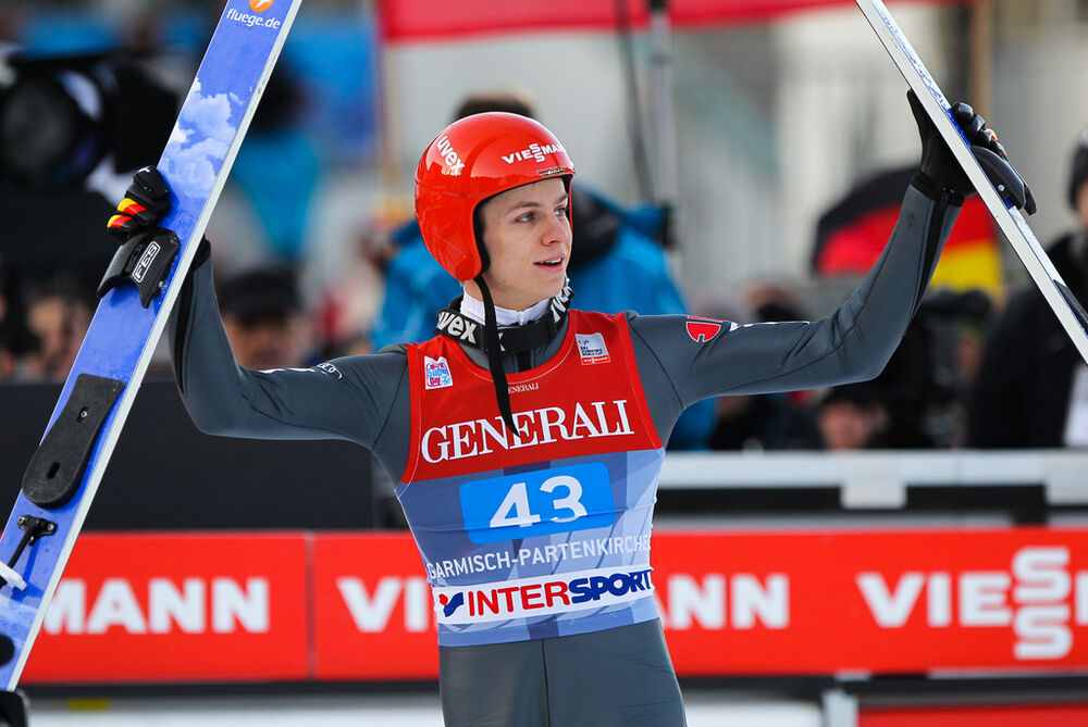 01.01.2014, Garmisch, Germany (GER): Andreas Wellinger (GER), Fluege.de- FIS world cup ski jumping, four hills tournament, individual HS140, Garmisch (GER). www.nordicfocus.com. © Laiho/NordicFocus. Every downloaded picture is fee-liable. NordicFocus 01.01.2014, Garmisch, Germany (GER): Andreas Wellinger (GER), Fluege.de- FIS world cup ski jumping, four hills tournament, individual HS140, Garmisch (GER). www.nordicfocus.com. © Laiho/NordicFocus. Every downloaded picture is fee-liable.
