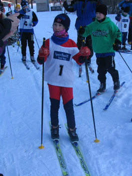 Line Nilsen fra Furuflaten var først ut fra mål.