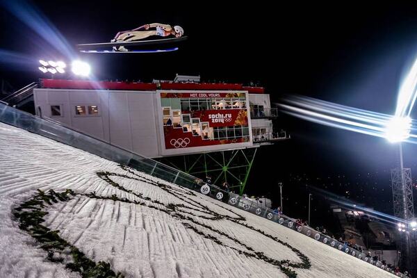 11.02.2014, Sochi, Russia (RUS): Coline Mattel (FRA), Fluege.de- XXII. Olympic Winter Games Sochi 2014, ski jumping ladies, individual HS106, Sochi (RUS). www.nordicfocus.com. © NordicFocus. Every downloaded picture is fee-liable. NordicFocus