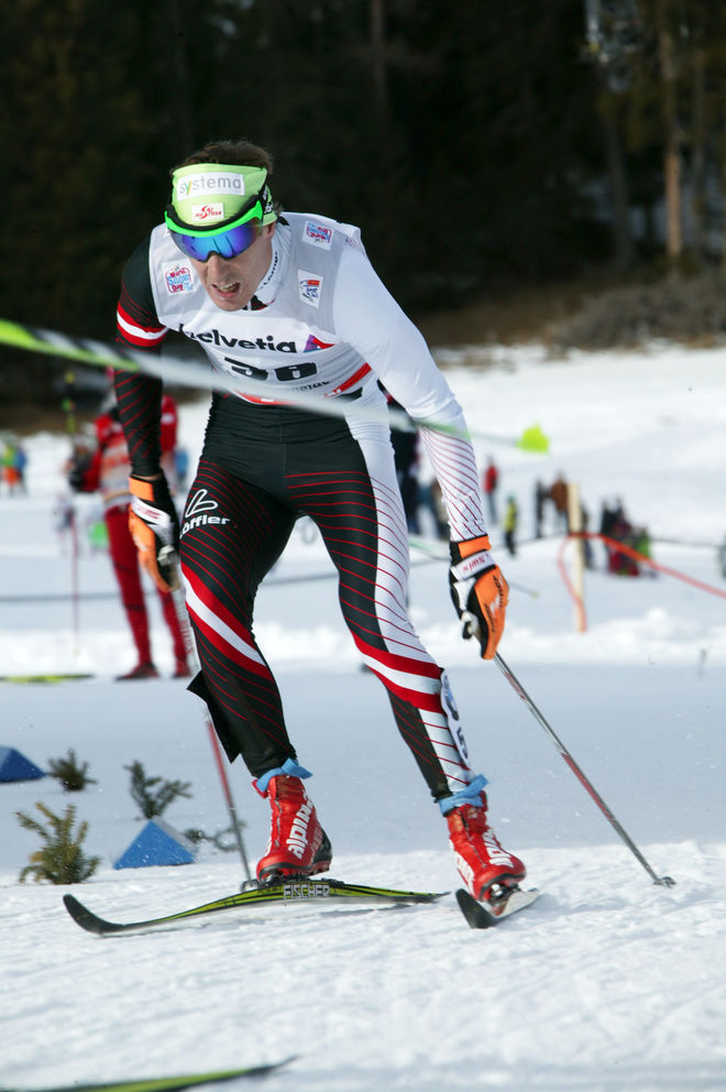 JOHANNES DÜRR i Tour de Ski 2013/2014 då han slutade trea. Den placeringen ströks efter dopingavslöjandet. Nu vill han tävla i Nordenskiöldsloppet i Sverige. Foto/rights: MARCELA HAVLOVA/sweski.com