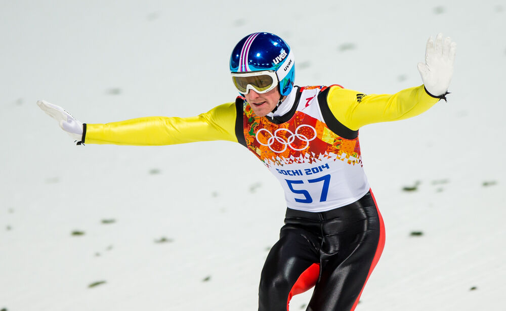 08.02.2014, Sochi, Russia (RUS): Severin Freund (GER), Fischer- XXII. Olympic Winter Games Sochi 2014, ski jumping, individual HS106, qualification, Sochi (RUS). www.nordicfocus.com. © NordicFocus. Every downloaded picture is fee-liable.