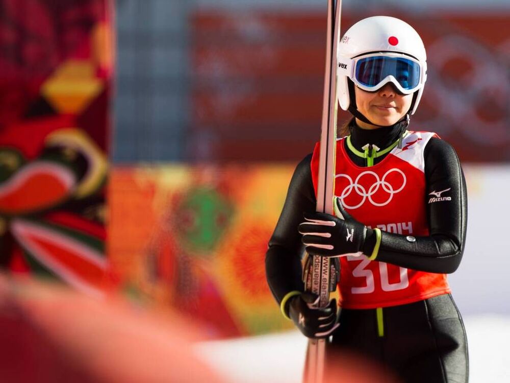 08.02.2014, Sochi, Russia (RUS): Sara Takanashi (JPN), Elan- XXII. Olympic Winter Games Sochi 2014, ski jumping ladies, training, Sochi (RUS). www.nordicfocus.com. © NordicFocus. Every downloaded picture is fee-liable.
