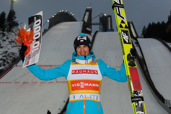 02.03.2014, Lahti, Finland (FIN): Kamil Stoch (POL), Fischer- FIS world cup ski jumping, individual HS130, Lahti (FIN). www.nordicfocus.com. © Laiho/NordicFocus. Every downloaded picture is fee-liable. NordicFocus