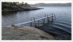Pålebrygge på Emmerstad Pålebrygge på Emmerstad