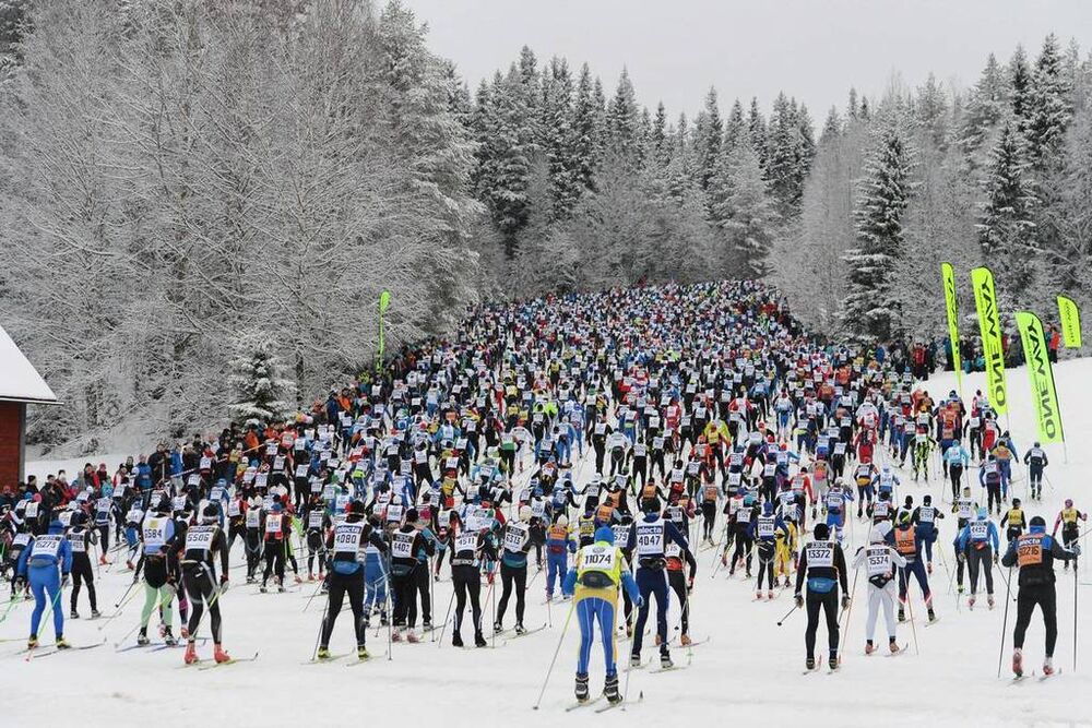 02.03.2014, Mora, Sweden (SWE): first climb - FIS Marathon Cup Vasaloppet, Mora (SWE). www.nordicfocus.com. © Rauschendorfer/NordicFocus. Every downloaded picture is fee-liable.