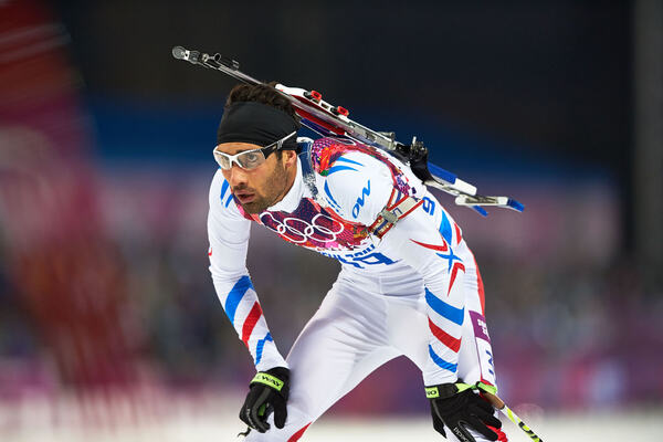 08.02.2014, Sochi, Russia (RUS): Martin Fourcade (FRA)- XXII. Olympic Winter Games Sochi 2014, biathlon, sprint men, Sochi (RUS). www.nordicfocus.com. © NordicFocus. Every downloaded picture is fee-liable. NordicFocus