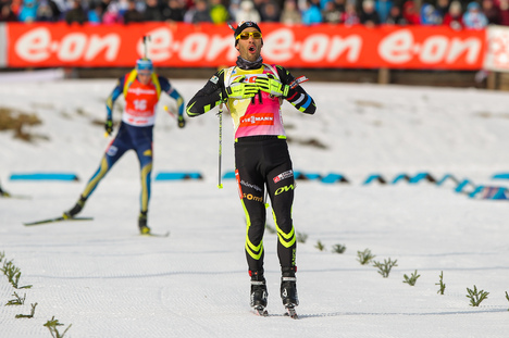 16.03.2014, Kontiolahti, Finland (FIN): Martin Fourcade (FRA), Rossignol, One Way, Rottefella- IBU world cup biathlon, pursuit men, Kontiolahti (FIN). www.nordicfocus.com. © Laiho/NordicFocus. Every downloaded picture is fee-liable. NordicFocus 16.03.2014, Kontiolahti, Finland (FIN): Martin Fourcade (FRA), Rossignol, One Way, Rottefella- IBU world cup biathlon, pursuit men, Kontiolahti (FIN). www.nordicfocus.com. © Laiho/NordicFocus. Every downloaded picture is fee-liable.