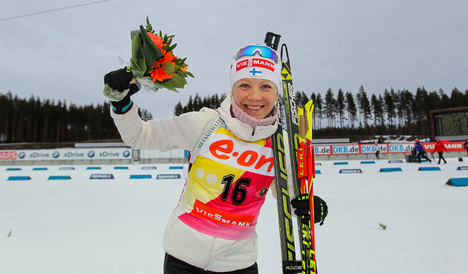 15.03.2014, Kontiolahti, Finland (FIN): Kaisa Maekaeraeinen (FIN), Fischer, Leki, Rottefella, Odlo- IBU world cup biathlon, sprint women, Kontiolahti (FIN). www.nordicfocus.com. © Laiho/NordicFocus. Every downloaded picture is fee-liable. NordicFocus 15.03.2014, Kontiolahti, Finland (FIN): Kaisa Maekaeraeinen (FIN), Fischer, Leki, Rottefella, Odlo- IBU world cup biathlon, sprint women, Kontiolahti (FIN). www.nordicfocus.com. © Laiho/NordicFocus. Every downloaded picture is fee-liable.