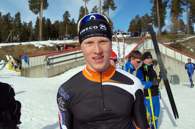 HELT ENLIGT PLANERNA var Oskar Svensson, Falun-Borlänge klart snabbaste herrjunior över 2,5 km klassisk stil i Åsarna! Foto: THORD ERIC NILSSON