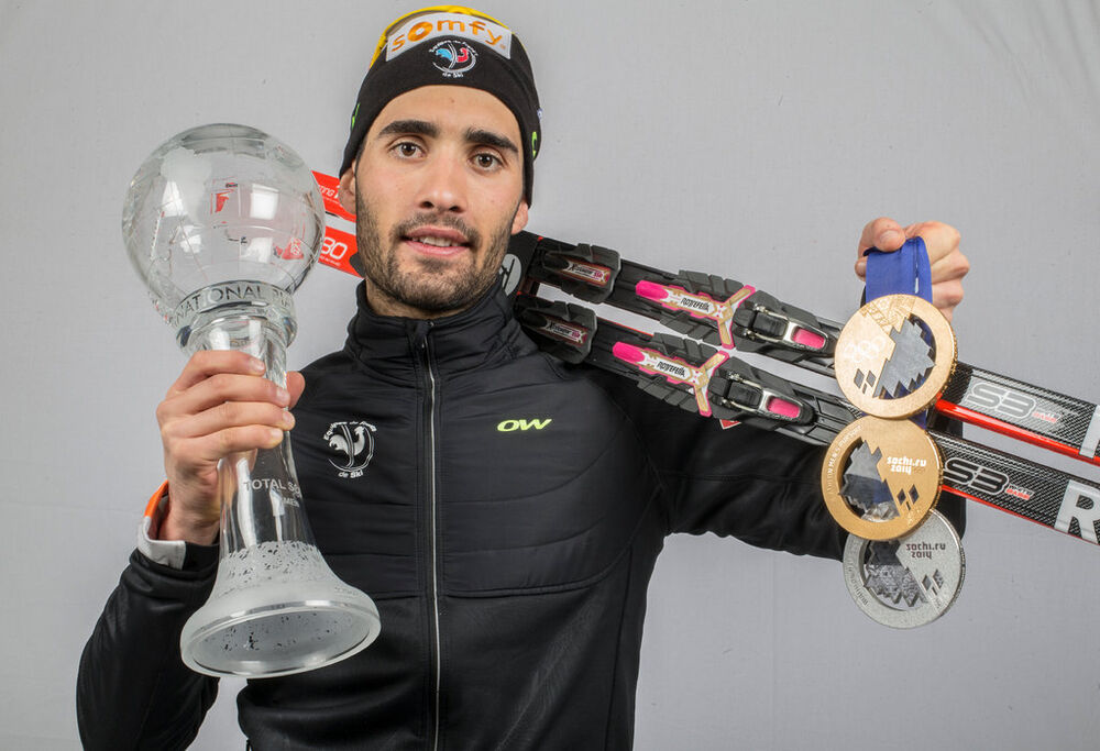 23.03.2014, Oslo, Norway (NOR): Martin Fourcade (FRA)- IBU world cup biathlon Holmenkollen, cups, Oslo (NOR). www.nordicfocus.com. © Manzoni/NordicFocus. Every downloaded picture is fee-liable.