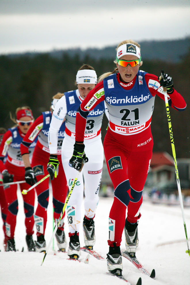 KRISTIN STØRMER STEIRA satsar ett år till och får med sig skid-VM i Falun 2015! Foto: KJELL-ERIK KRISTIANSEN