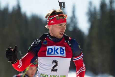 08.03.2014, Pokljuka, Slovenia (SLO): Anton Shipulin (RUS)- IBU world cup biathlon, pursuit men, Pokljuka (SLO). www.nordicfocus.com. © Manzoni/NordicFocus. Every downloaded picture is fee-liable. NordicFocus 08.03.2014, Pokljuka, Slovenia (SLO): Anton Shipulin (RUS)- IBU world cup biathlon, pursuit men, Pokljuka (SLO). www.nordicfocus.com. © Manzoni/NordicFocus. Every downloaded picture is fee-liable.