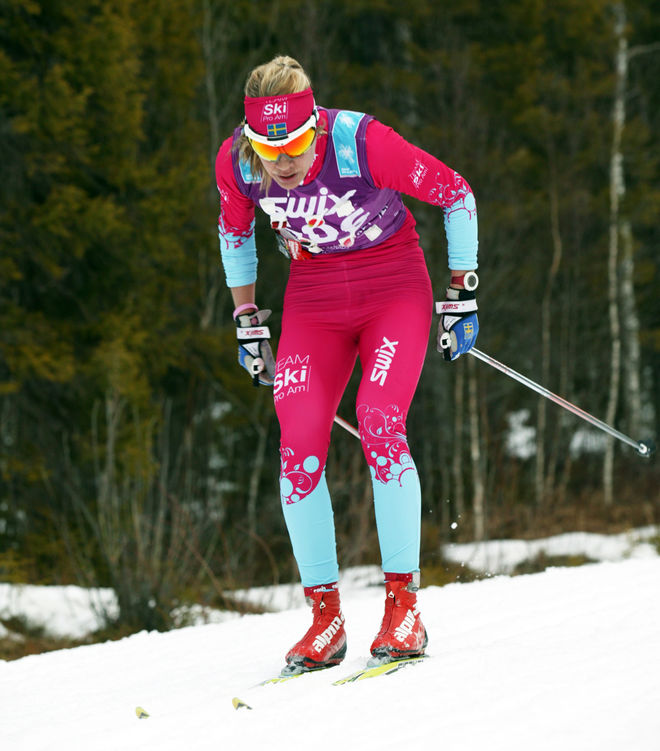 ANNIKA LÖFSTRÖM under Årefjällsloppet 2014. Nästa säsong kör hon för Team Coop. Foto: MARCELA HAVLOVA