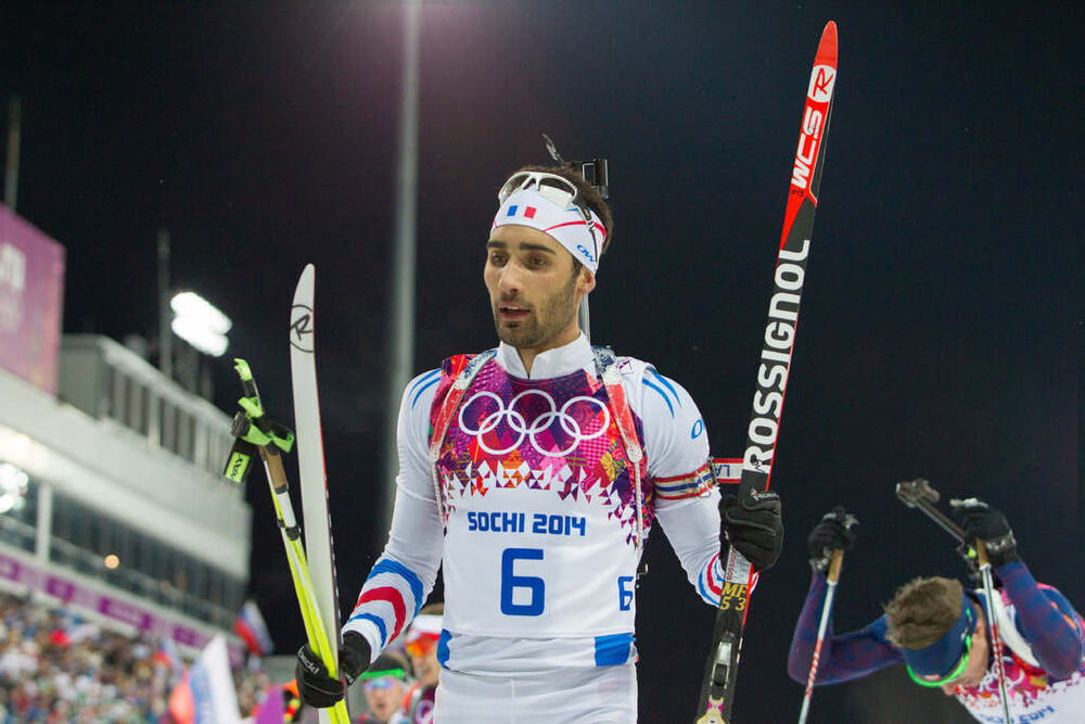 10.02.2014, Sochi, Russia (RUS): Martin Fourcade (FRA)- XXII. Olympic Winter Games Sochi 2014, biathlon, pursuit men, Sochi (RUS). www.nordicfocus.com. © NordicFocus. Every downloaded picture is fee-liable.
