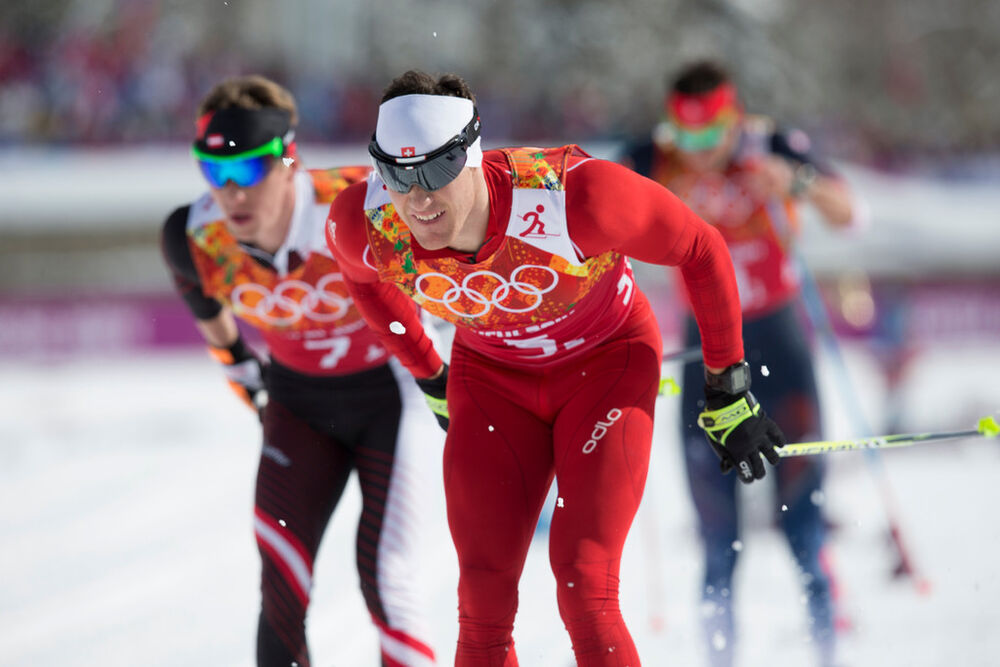 19.02.2014, Sochi, Russia (RUS): Dario Cologna (SUI)- XXII. Olympic Winter Games Sochi 2014, cross-country, team sprint, Sochi (RUS). www.nordicfocus.com. © NordicFocus. Every downloaded picture is fee-liable.