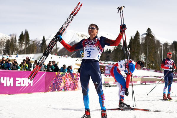 23.02.2014, Sochi, Russia (RUS): Alexander Legkov (RUS)- XXII. Olympic Winter Games Sochi 2014, cross-country, 50km men, Sochi (RUS). www.nordicfocus.com. © NordicFocus. Every downloaded picture is fee-liable. NordicFocus