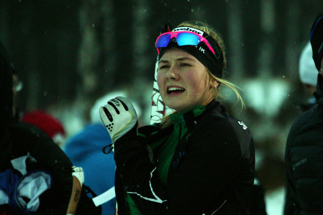 LINNEA BJÖRN efter 4:e platsen på JSM skiathlon i vintras. Nu har hon gått vidare till slutaudition i Idol! Foto: KJELL-ERIK KRISTIANSEN