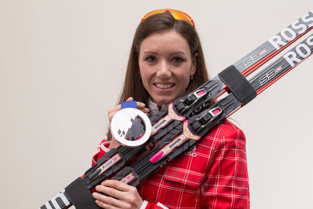 18.02.2014, Sochi, Russia (RUS): Selina Gasparin (SUI)- XXII. Olympic Winter Games Sochi 2014, biathlon, medals, Sochi (RUS). www.nordicfocus.com. © NordicFocus. Every downloaded picture is fee-liable.