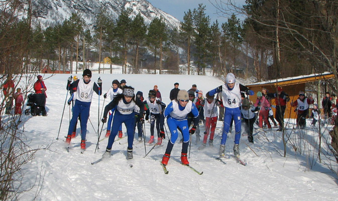 Fellesstart - de eldste kommer først ut fra start.