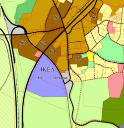 Utsnitt av kommunedelplan Vestby nord Utsnitt av kommunedelplan Vestby nord