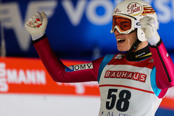 28.02.2014, Lahti, Finland (FIN): Stefan Kraft (AUT), Fischer- FIS world cup ski jumping, individual HS130, Lahti (FIN). www.nordicfocus.com. © Laiho/NordicFocus. Every downloaded picture is fee-liable. NordicFocus