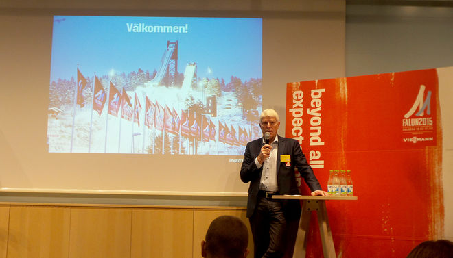 - VÄLKOMMEN till skid-VM i Falun 2015, hälsade VM-generalen Sven von Holst. Foto: THORD ERIC NILSSON