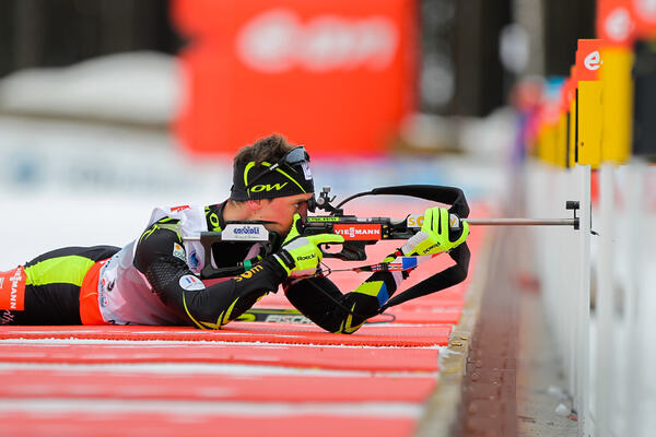 15.03.2014, Kontiolahti, Finland (FIN): Simon Desthieux (FRA), Fischer, Rottefella, Swix, OneWay- IBU world cup biathlon, sprint men, Kontiolahti (FIN). www.nordicfocus.com. © Laiho/NordicFocus. Every downloaded picture is fee-liable. NordicFocus