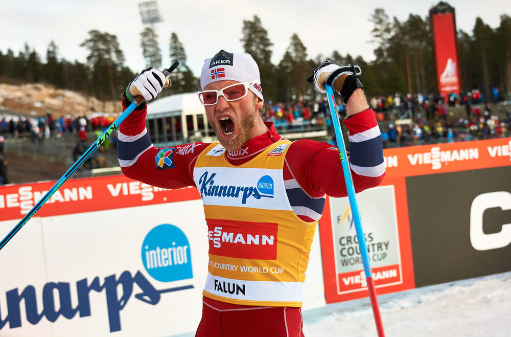 16.03.2014, Falun, Sweden (SWE): Martin Johnsrud Sundby (NOR)- FIS world cup cross-country, 15km men handicap start, Falun (SWE). www.nordicfocus.com. © Felgenhauer/NordicFocus. Every downloaded picture is fee-liable.