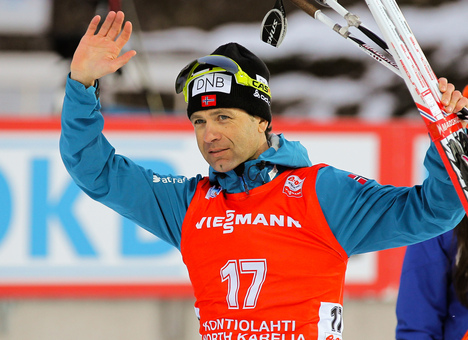 13.03.2014, Kontiolahti, Finland (FIN): Ole Einar Bjoerndalen (NOR), Madshus, Rottefella, Odlo- IBU world cup biathlon, sprint men, Kontiolahti (FIN). www.nordicfocus.com. © Laiho/NordicFocus. Every downloaded picture is fee-liable. NordicFocus 13.03.2014, Kontiolahti, Finland (FIN): Ole Einar Bjoerndalen (NOR), Madshus, Rottefella, Odlo- IBU world cup biathlon, sprint men, Kontiolahti (FIN). www.nordicfocus.com. © Laiho/NordicFocus. Every downloaded picture is fee-liable.