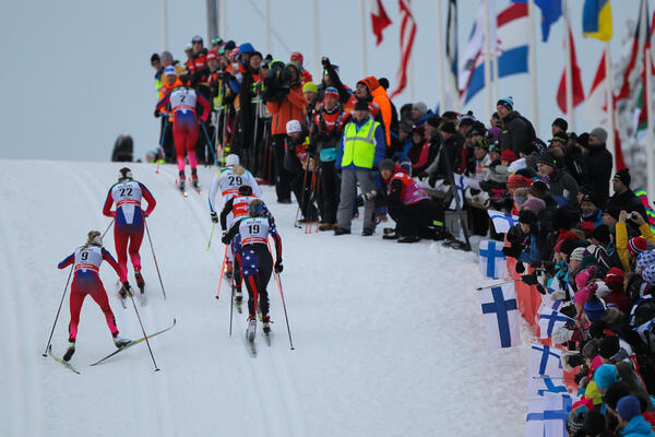 29.11.2014, Ruka, Finland (FIN): skiers in an uphill- FIS world cup cross-country, individual sprint, Ruka (FIN). www.nordicfocus.com. © Laiho/NordicFocus. Every downloaded picture is fee-liable. NordicFocus