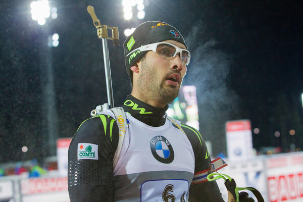 30.11.2014, Oestersund, Sweden (SWE): Martin Fourcade (FRA) - IBU world cup biathlon, relay mixed, Oestersund (SWE). www.nordicfocus.com. © Manzoni/NordicFocus. Every downloaded picture is fee-liable. NordicFocus